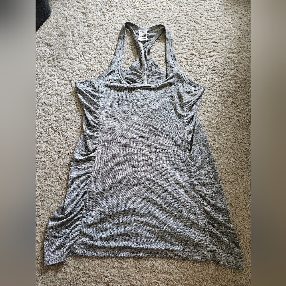 Victoria's Secret VSX Silver Ruched Tank